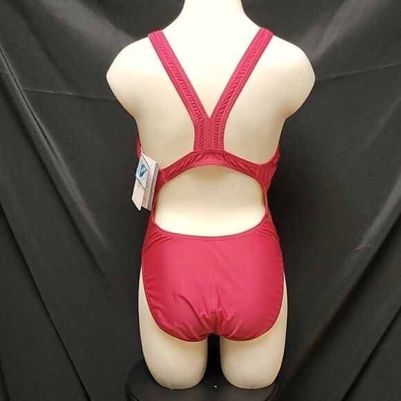 SPEEDO RASPBERRY RACERBACK SWIMSUIT  - Picture 4 of 10